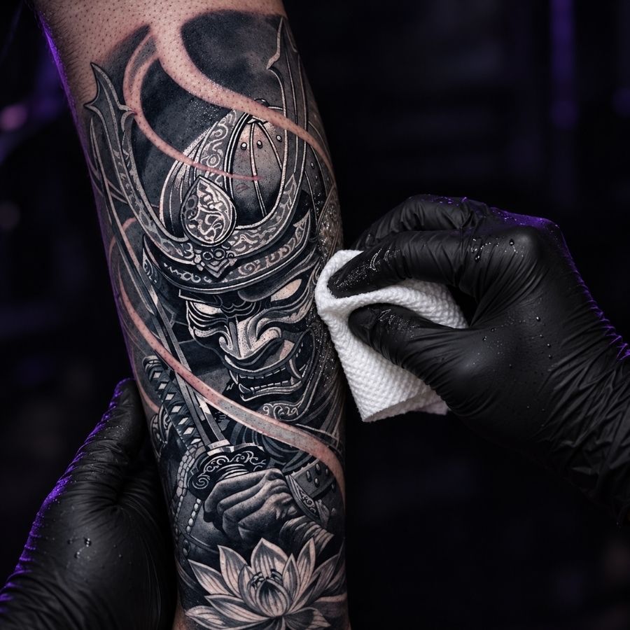 Tattoo aftercare traditional method