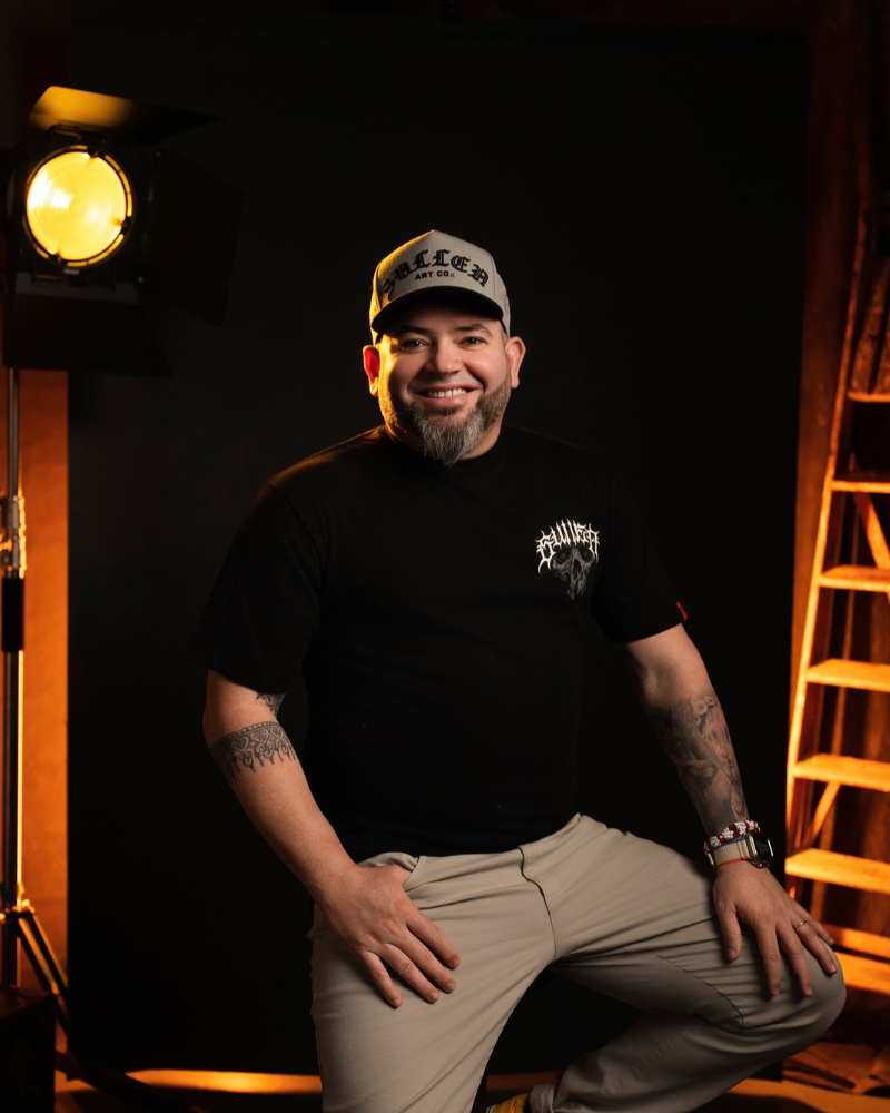 Portrait of Frank, tattoo artist working in the Kansas City area