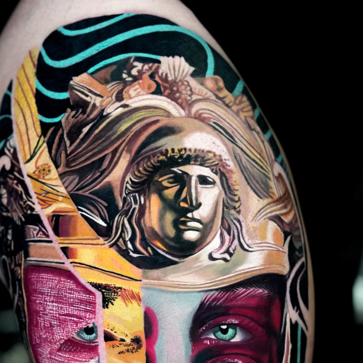 Full view of the award-winning color tattoo presented at Villain Arts Tampa 2025