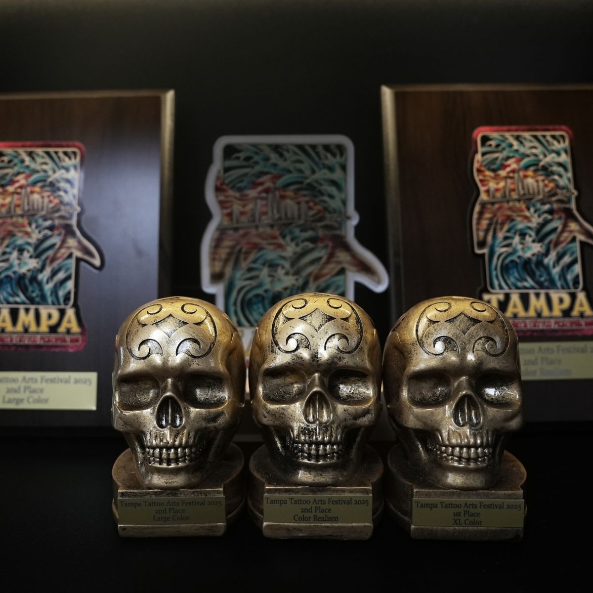 Frank Tattoo Arts with three awards from Villain Arts Tampa 2025